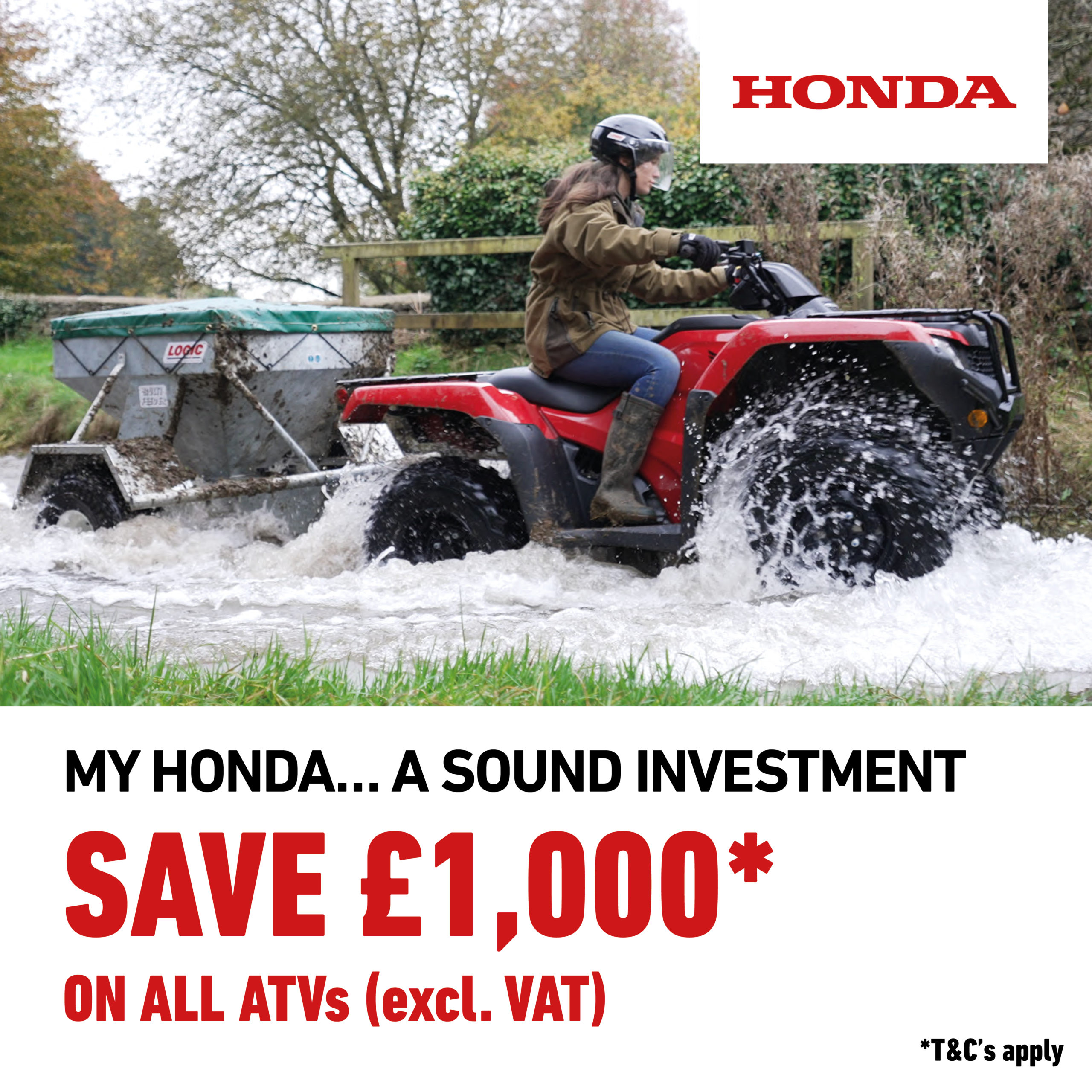 Save £1000 off the full range of new Honda ATV's - Paul Gowland ATV ...